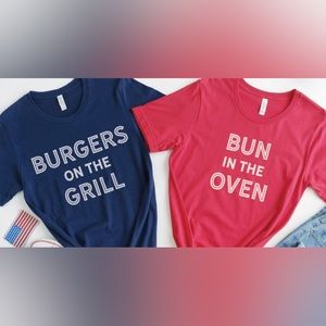 Pregnancy Announcement matching T-shirts